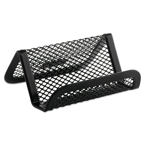 black mesh business card holder.